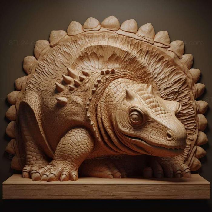 Природа и животные (Синанкилозавр 2, NATURE_4910) 3D модель для ЧПУ станка